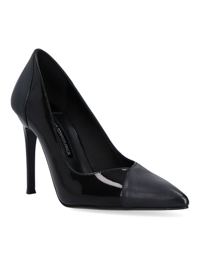 EMILIA 1031 PIEL CON CHAROL NEGRO